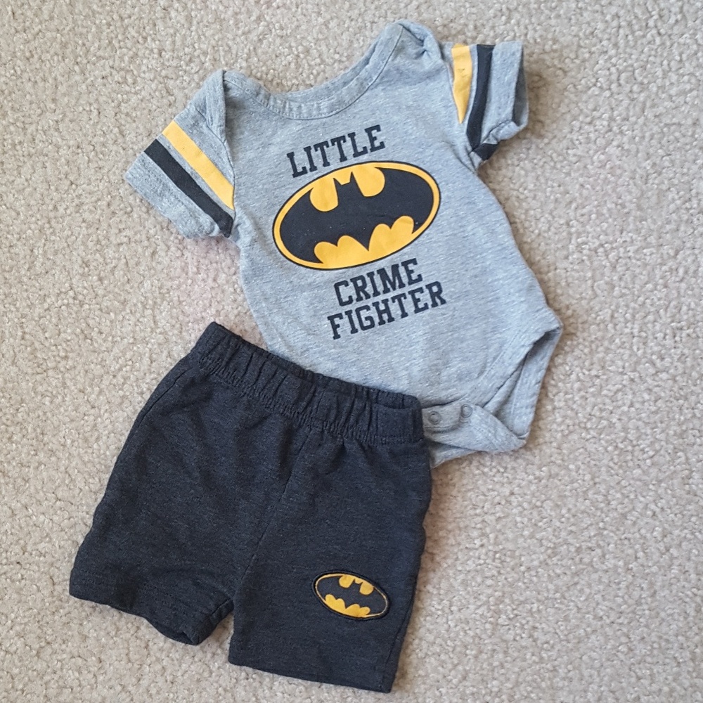 Batman "Little Crime Fighter" shirt & shorts set